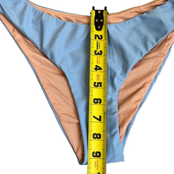NWT J. Crew Blue Mist Baby Blue Curved Waist Cheeky Bikini Bottoms Sz M - Picture 12 of 13